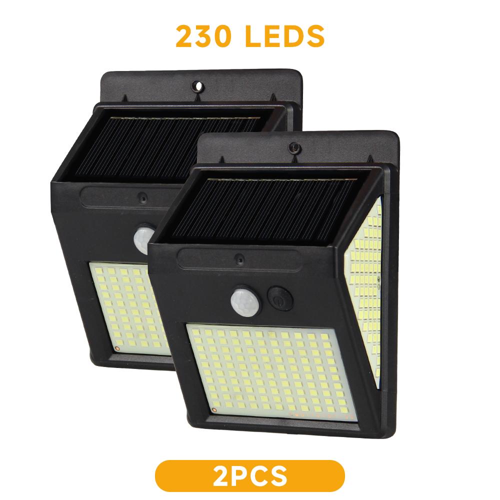42/144/230 LED Solar Light PIR Motion Sensor Wall Light 4 Modes Solar Lamp Outdoor Waterproof Solar Courtyard Garden Wall Lamp