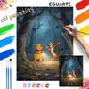 Handmade Diy Oil Painting Digital Painting Kit Winnie the Pooh Tigger Forest Autumn Home Living Room Entrance Decoration Hanging Painting
