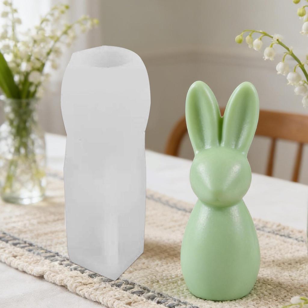 Easter Rabbit Shape Silicone Candle Mold Easy Release DIY Craft Mould for Resin Soap Wax Cake Chocolate Plaster Making