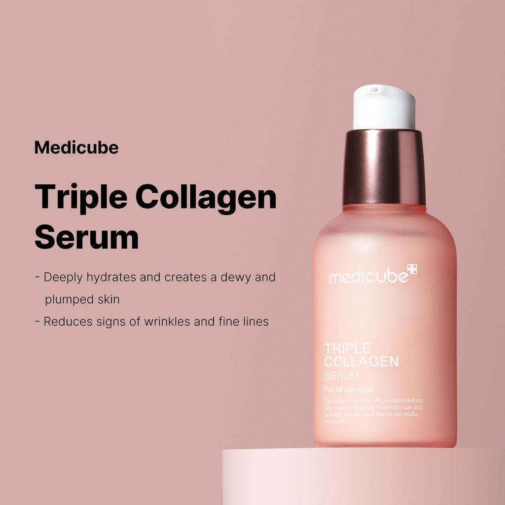 Medicube Triple Collagen Serum 55ml Plump Mochi Skin Super Dry Skin Glowing Skin Lifeless Skin Serum Ampoule Korean Cosmetics Collagenserum 4.0
