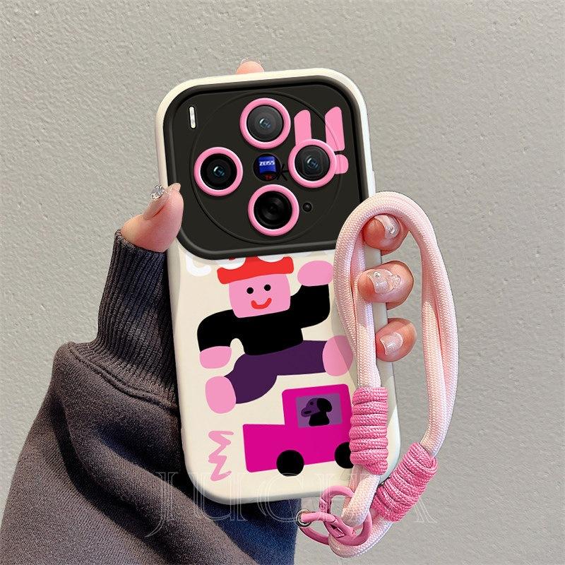Applicable To Vivox300ultra Mobile Phone Case with Lanyard All-inclusive Advanced Sense X300s New Cartoon High Jump Villain
