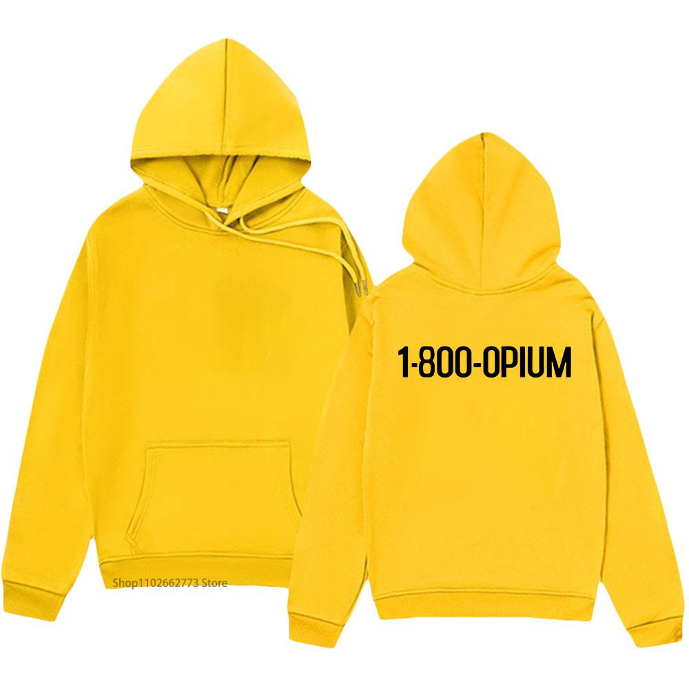 Homixide Gang HXG Rock Band Hoodies 1-800-OPIUM Print Sweatshirts Winter Long Sleeve Clothes Men Tops Pullover