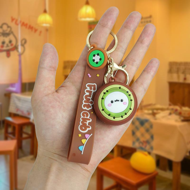 Cartoon Fruit PVC Keychain Bag Charm for Girls