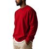 Herren Lockere Passform Rundhals Sweatshirt T-Shirt, Farbe Vielseitiges Lässiges Oberteil für den Arbeitsweg