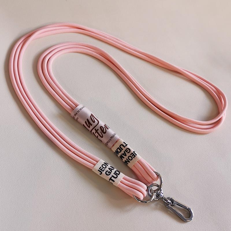 

Mobile phone lanyard crossbody long back lanyard unisex mountaineering outdoor strap with clip lanyard removable crossbody [pink] three-strand braided lanyard+clip