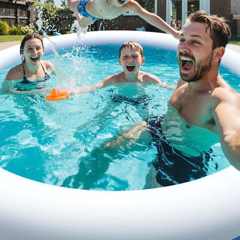 WEZHO Large Three-Color Inflatable Family Pool