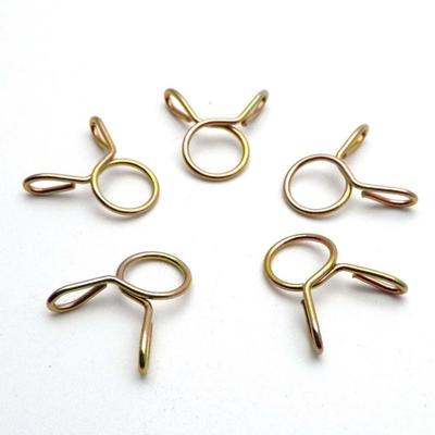 10Pcs 5-31MM Zinc Plated Air Tubing Hose Clamps Adjustable Fuel Tube Water Pipe Fixed Clip Spring Clamps Assortment Kit Hardware