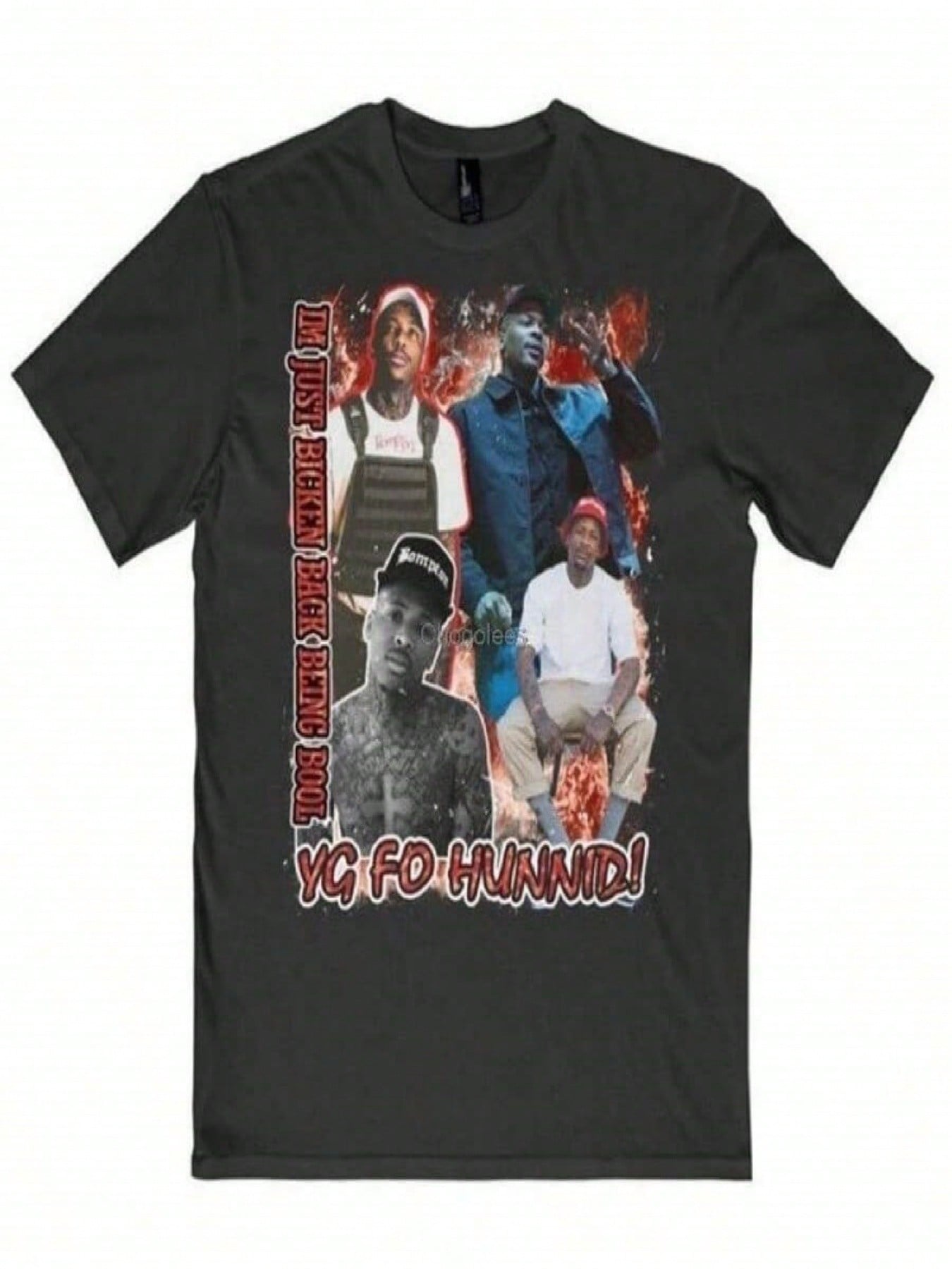 Vintage Style YG 4Hunnid Rap Tee Shirt Red Hunnid T Shirt Red Hunnid T Shirt Gift For Him Gift For Her Gift For Friend S разноцветный