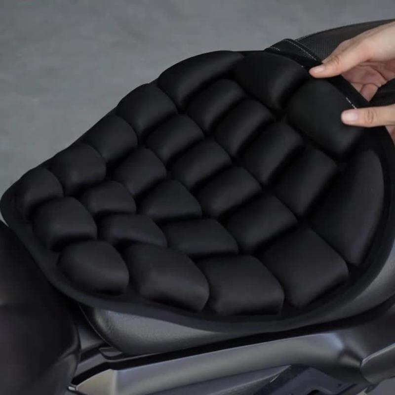 3D Motorcycle Air Cushion, Pressure-Relieving Shock-Absorbing Breathable Motorcycle Seat Cover, Portable And Foldable with Deflation Feature, Designed