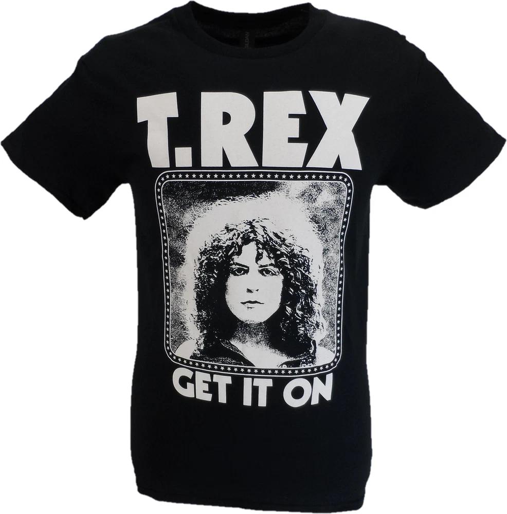 Unisexs Black Official T Rex Bolan Get it On T Shirt S