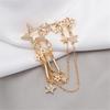 Elegant Rhinestones Star Brooch With Chain Fringe For Women Stylish Accessory for Dresses and Coats Decoration