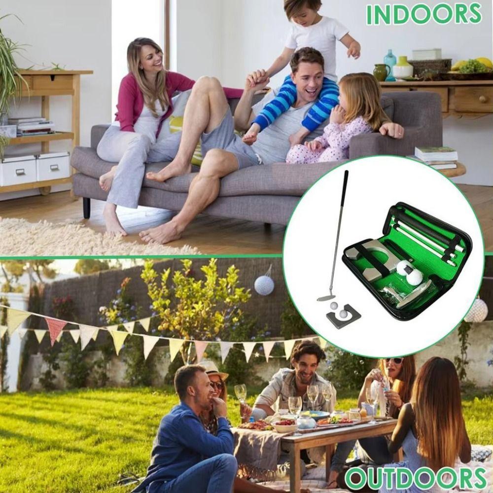 Aluminum Golf Putter Set Detachable Putter Golf Push Rod Mini Golf Equipment  Home Putting