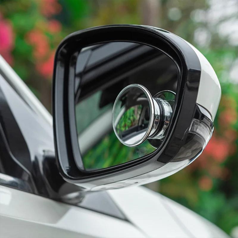 Rearview Mirror Small Round Mirror Car Reverse Mirror Rain Proof HD Suction Cup 360 Degree Blind Area Wide Angle