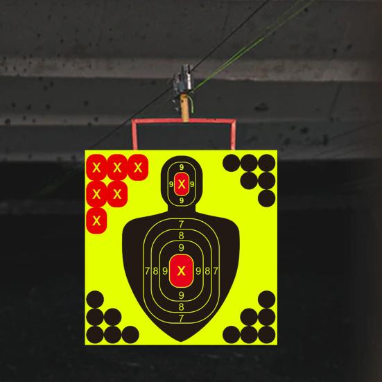 10Pcs Shooting Target Papers Self Adhesive Good Impact Blasting Effect Exquisite Pattern Multiple-holes Highly Visibility Shooting Practice 4 Styles