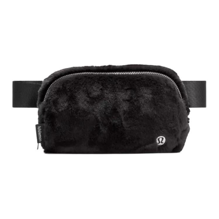 Lululemon Everywhere 1L Zipper Fashion Versatile Plush Waist Bag Unisex Waist Bag Black LU9BVPS-0001 Black