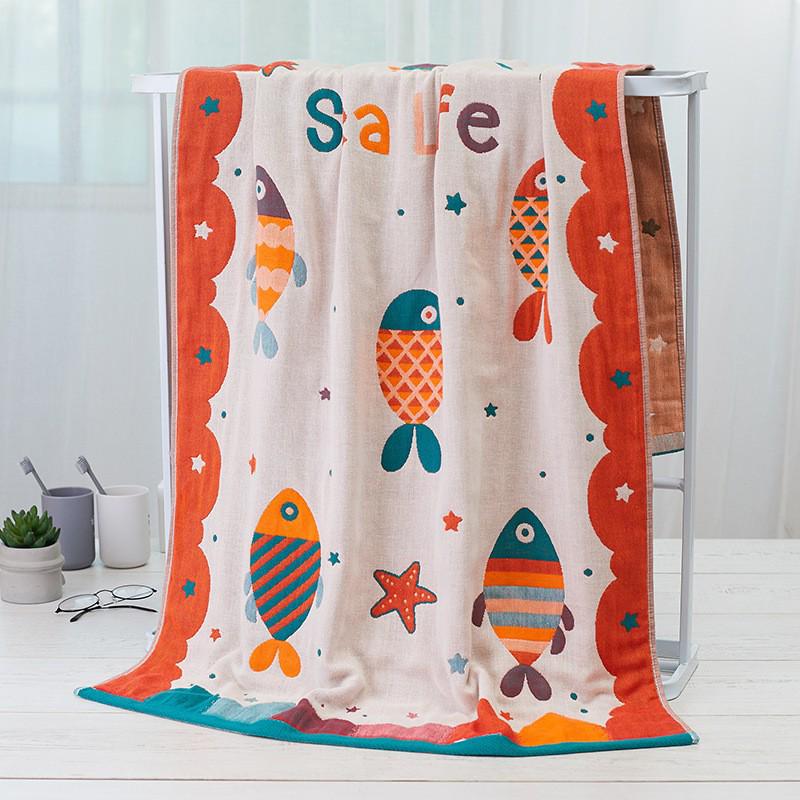 New Soft Ethnic Style Sun God Cotton Bath Towel - Skin-friendly & Absorbent
