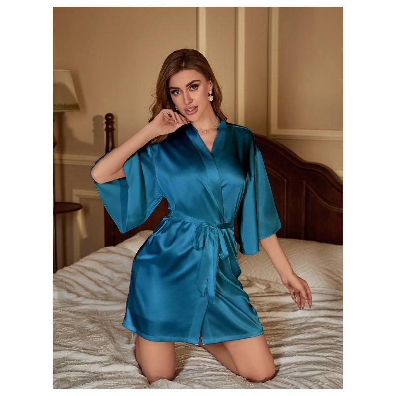 Summer Ice Silk Pajama Women's Summer Pajama Strap Two Piece Set Sexy Home Clothes