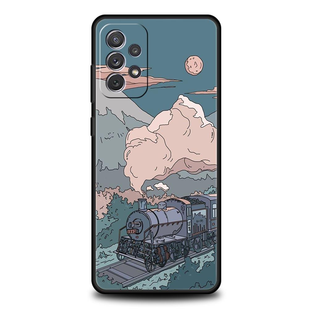 

Чехол для телефона с изображением заката в Японии для Samsung A51 A71 A21S A12 A11 A31 A41 A52 A32 A23 A33 A53 A73 A03S A13 5G A72 A54 A34 Samsung A13