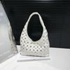Fashion Glossy PU Rivets Unique Design Sweet Tote Bags Personality Popularity Commute Sense of Luxury Shoulder Bags for Women