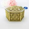 1Pc Vintage Creative Plastic Hexagon Candy Box for Wedding Chocolate Treat Gift Box Unique Party Favors Packaging