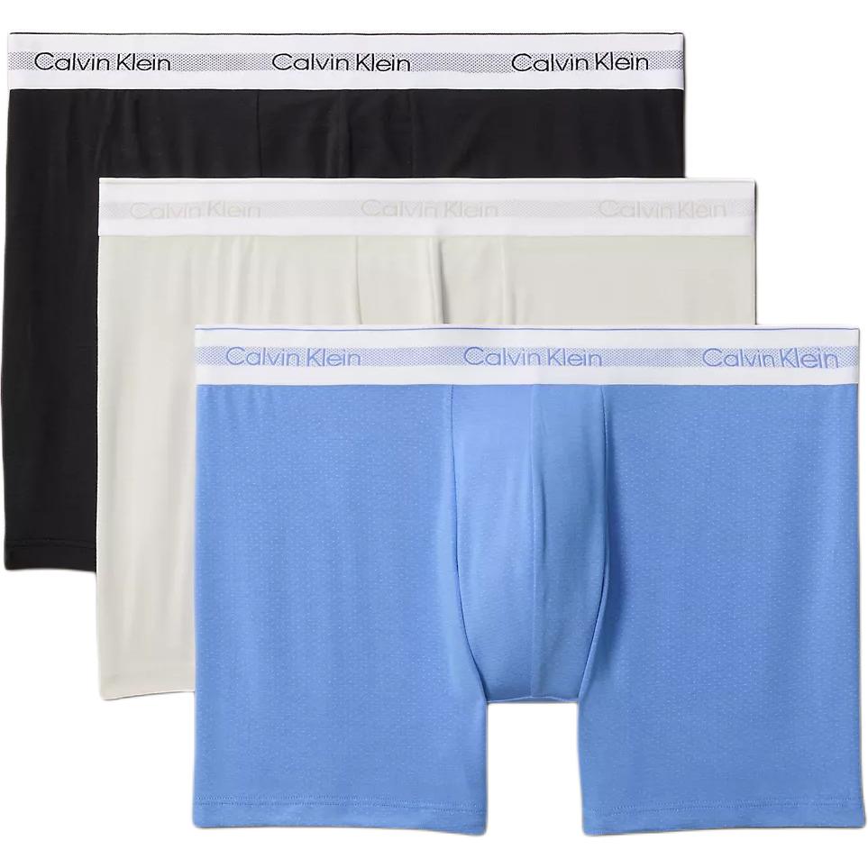 

Calvin Klein Minimalist Comfortable Letter Versatile Mesh Boxer Briefs 3-Pack Men Underwear NB3954-VQS L