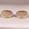 Never Fade Gold Color Earrings With Earplug Round Heart Shell Fashion Jewelry Stainless Steel Earrings For Women Men Accessories