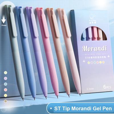 Office Supplies Morandi Color Painting Writing Tools Gel Pen Signing Pen Press Type Neutral Pen