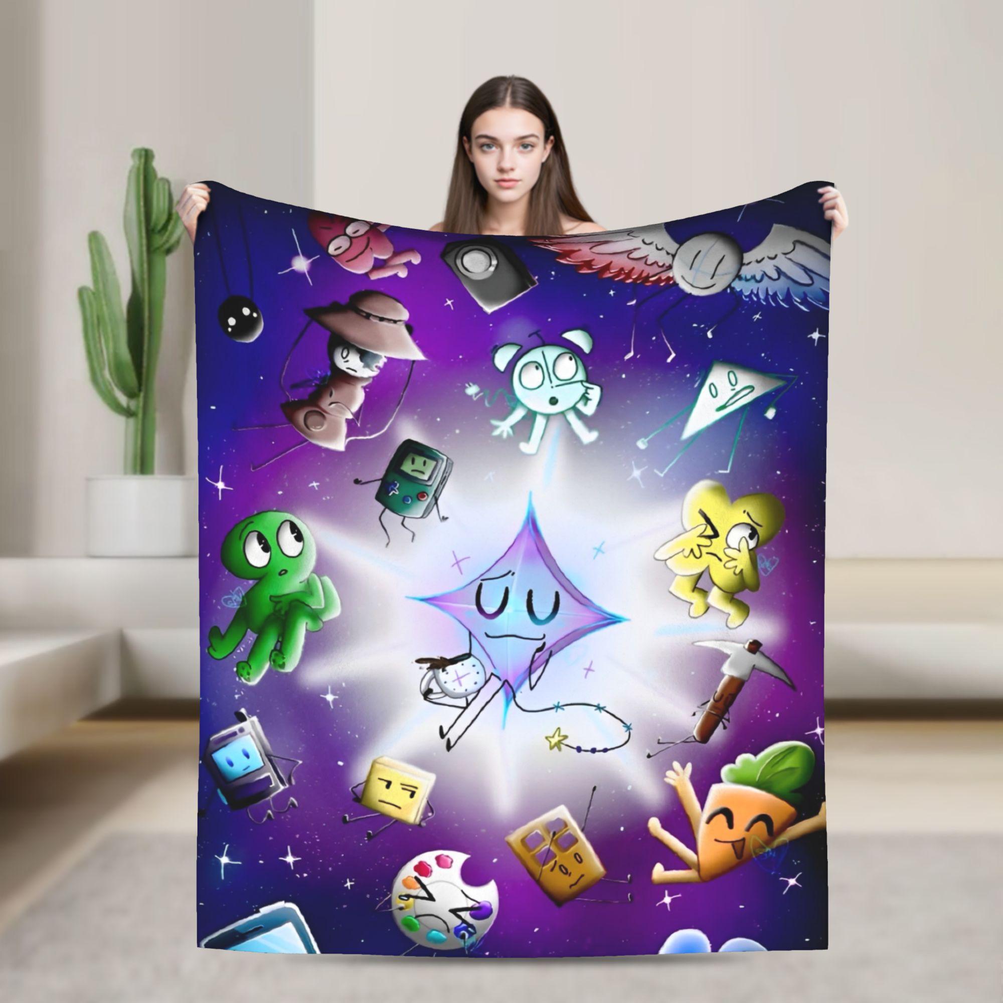 

BFDI Inanimate Insanity All Characters Blanket Quality Warm Soft Throw Blanket Winter Travel Couch Bed Comfortable Bedspread 80x60in