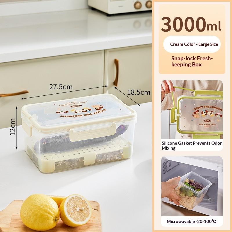 Heat Resistant Plastic Lunch Box Kitchen Fry Microwave Se Food Container Fruit Storage Shed Box Rectangular Divided Lid