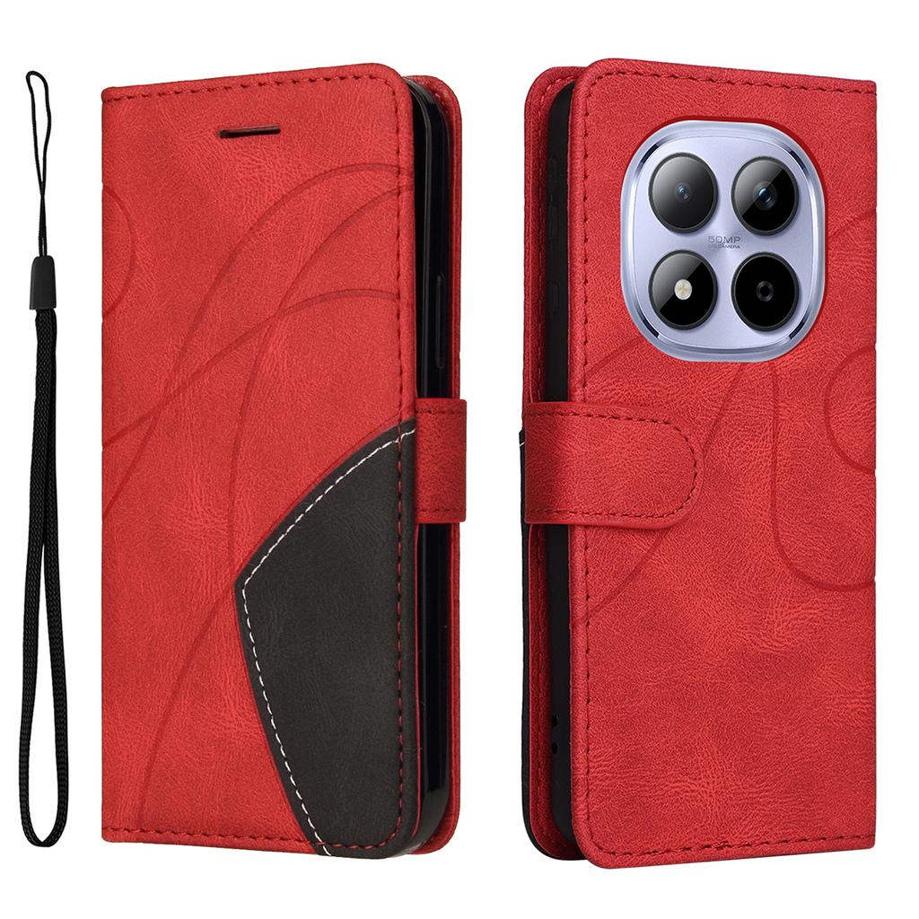 For Xiaomi Redmi Note 15 Pro 5G (Global) Leather Phone Case Stand Wallet with Bi-colour Splicing Design