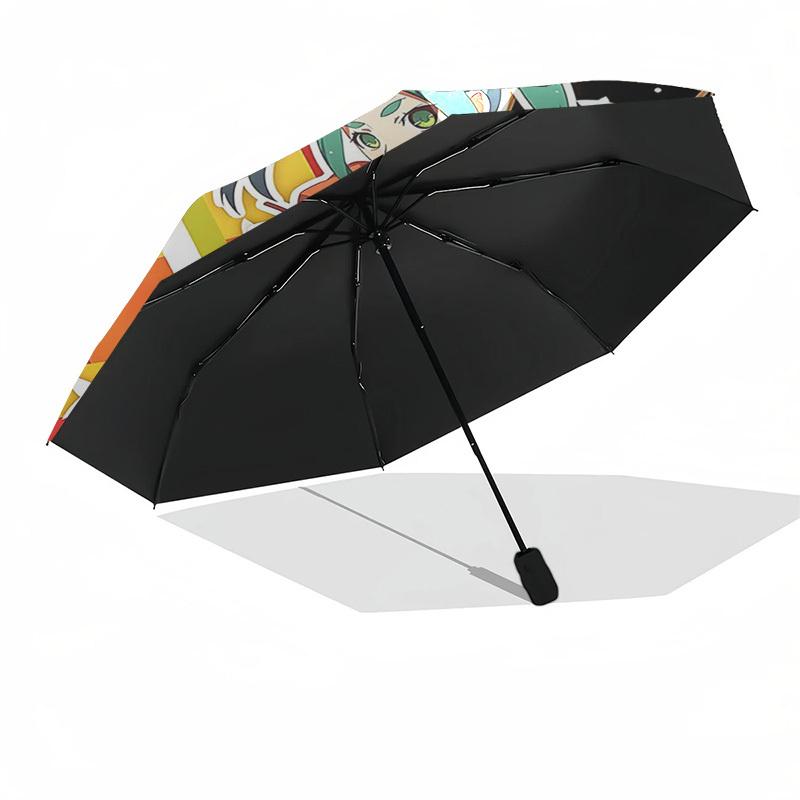 1pc Outdoor Umbrella with Anime Character Design - Automatic Opening/Closing, Portable 3-Fold Design, 8-Bone Iron Frame - Perfect for Fans, Trave