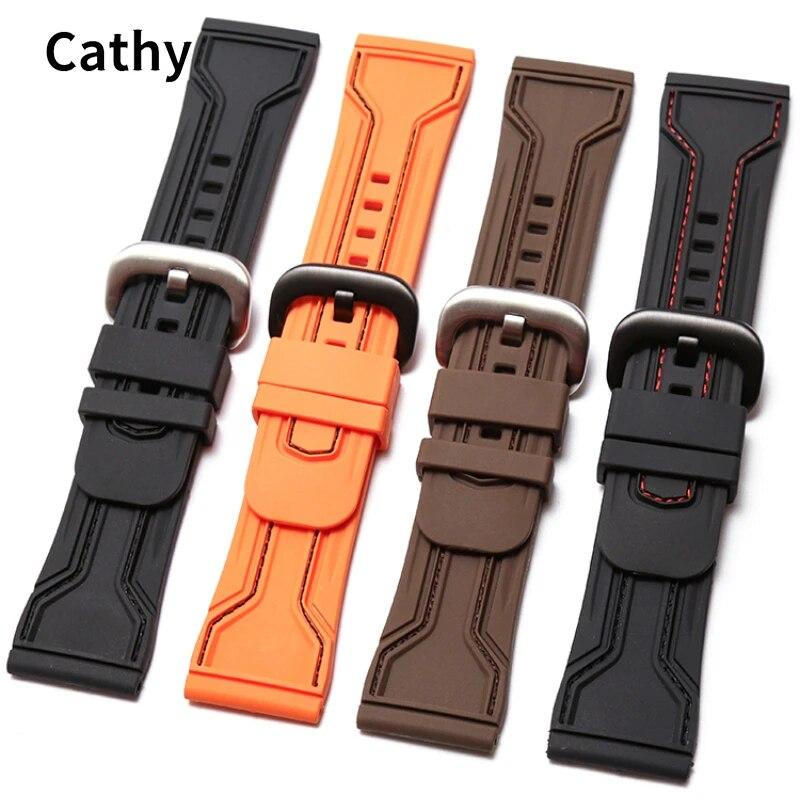 Силиконовый ремешок для часов Seven Fridays M1P1S1Q1 мужской коричневый женский — фото 6