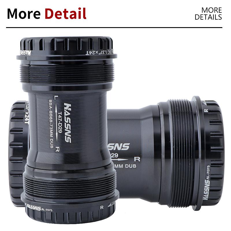 HASSNS T47 Bottom Bracket BSA Mtb Central Movement DUB Bicycle Hollowtech Central Movement Mountain Bike Ceramics BB 68-73MM