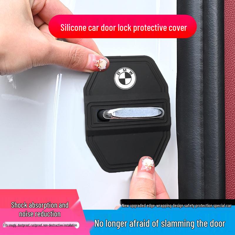 BMW 7-serien (2016-2022) Silikondörrlåsskydd – Ljudreducering, Stötdämpning, Rostskydd