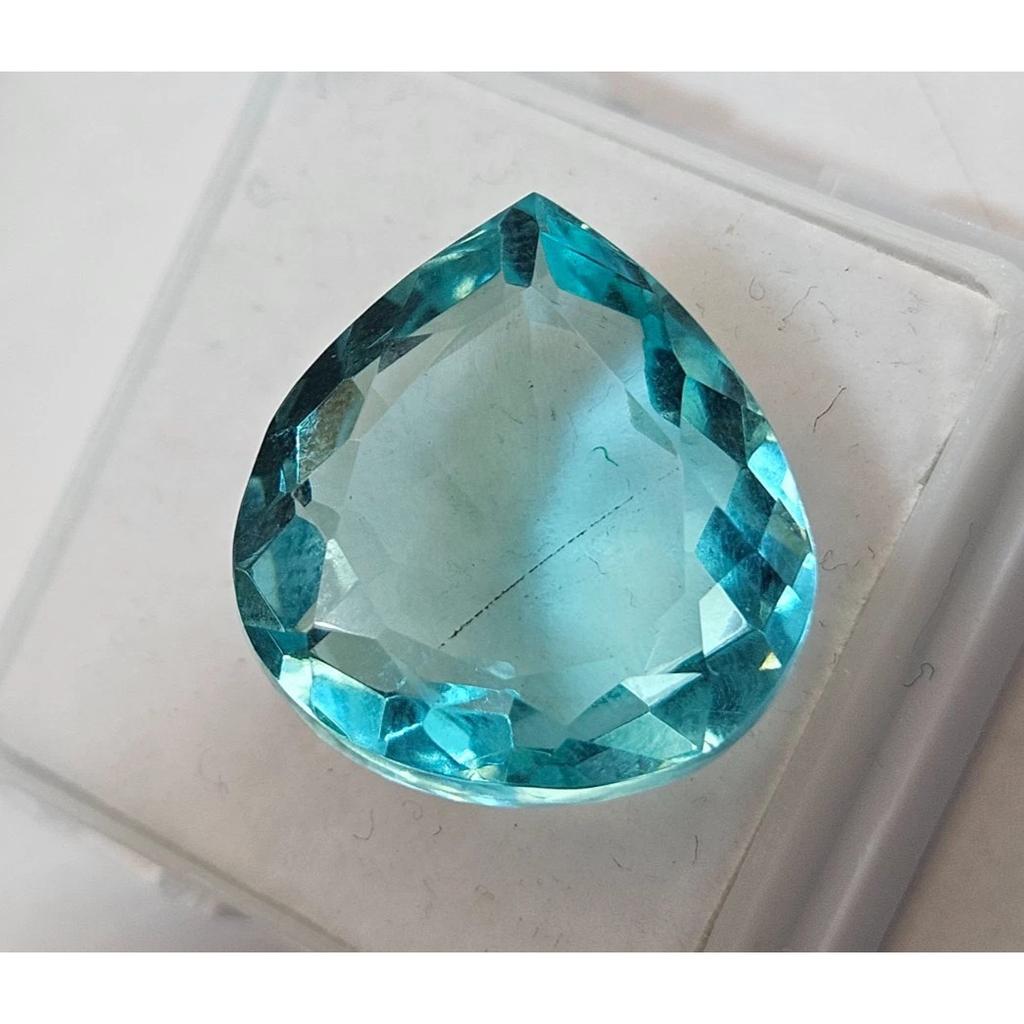 12+ Ct Natural Swiss Blue Aquamarine Pear Cut Beautiful Loose Gemstone