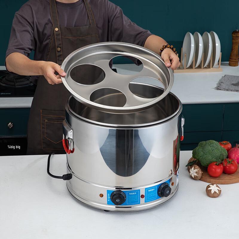 Electric 304 Stainless Steel Multi-Cooker with Steamer & Noodle Strainer