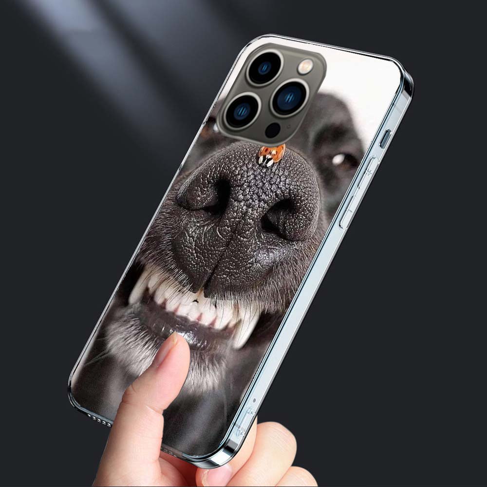 Show You Its Cute Dog Nose Phone Case For Iphone 16E 15 Pro 14 Plus 17E 16 17 Pro Max Air 11 12 13 Mini Shockproof Capa Cute