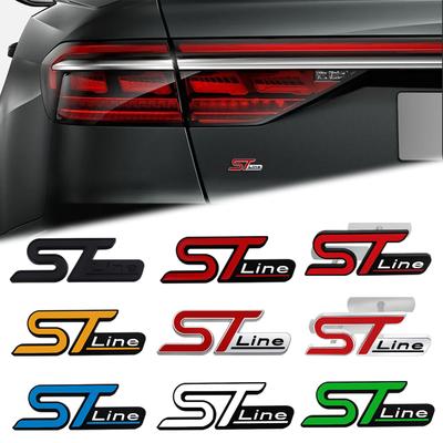 Car Accessories Metal Grille Emblem Rear Trunk Body Badge Sticker For ST LINE Focus Fiesta Ecosport Kuga Mondeo Everest
