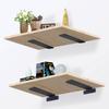 2pcs Wall Mounted Floating Triangle Shelf Bracket Heavy Duty Support for Kitchen Bathroom Living Room Storage Organizer