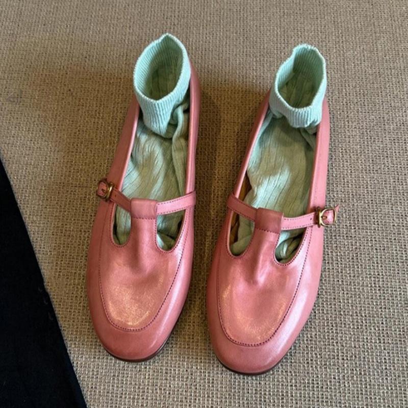 Fashion Mary Jane Women Soft Bottom Summer 2025 Retro Loafers Round Toe Shallow Dress Flats Casual Comfortable Walking Women Shoes