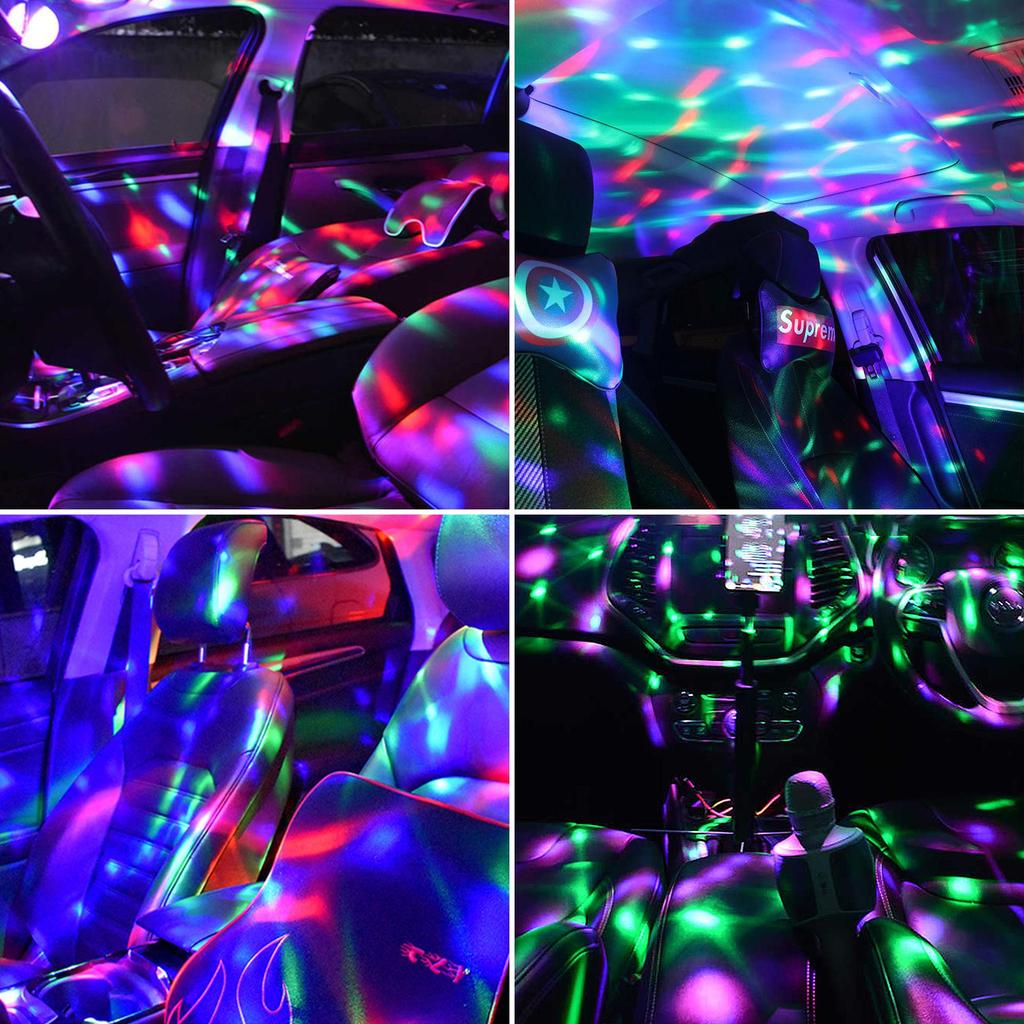 Sound Activated Party Lights,DJ Disco Ball Lights with Remote Control, Strobe Lamp 7 Modes Stage Par Light for Home Party