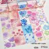 Retro Rose & Butterfly Heart Origami Sticky Notes: Tearable, Non-Adhesive, Colored Paper Pad for Students