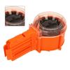 Toy Dart Clip Magazine 25 EVA Foam Soft Darts Plastic Round Drum Magazine for Shooting Game Orange