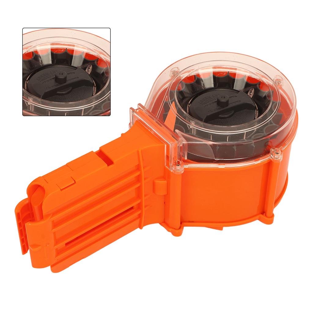 Toy Dart Clip Magazine 25 EVA Foam Soft Darts Plastic Round Drum Magazine for Shooting Game Orange