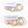10 Pairs Korean Imitation Zircon Hoop Earrings Fashion Bead Round Earrings For Women's Elegant Wedding Party Zircon Set