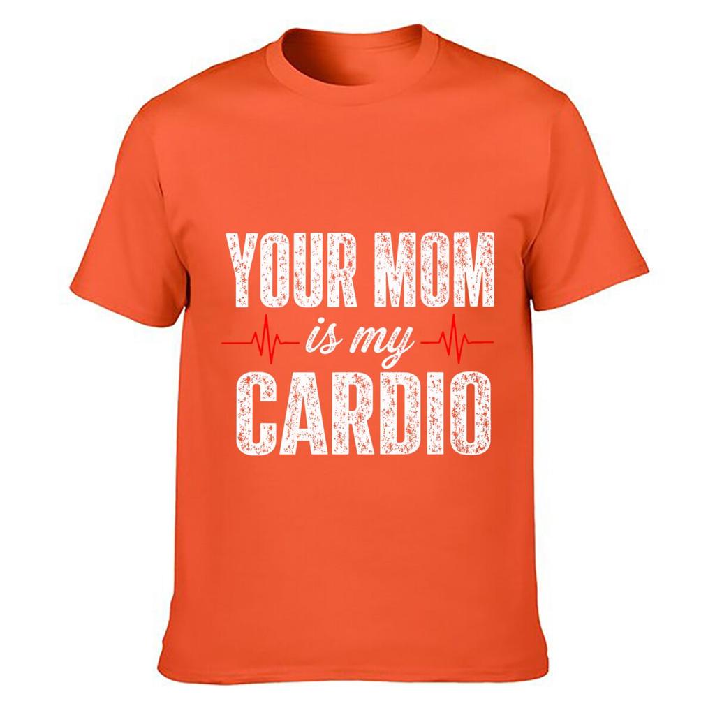 Your Mom Is My Cardio Unisex Summer Washed Tee Loose Distressed Top