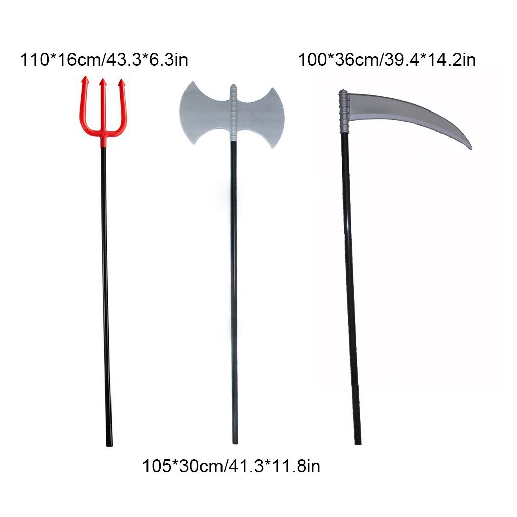 10 Pieces Halloween Dressing Accessories Interesting Interesting ulation Trident Sickle Costume Prop Clothing Accessory
