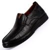Men's Casual Genuine Leather Shoes Breathable Comfortable Men's Loafers Business Oxford Leather Flats Shoes Breathable Dad Shoes