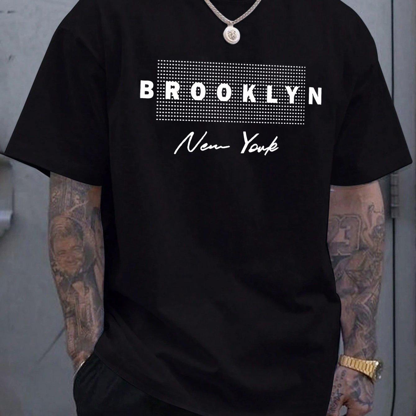 Mens printed 100 cotton patterned casual loosefitting roundneck highquality shortsleeved Tshirt S
