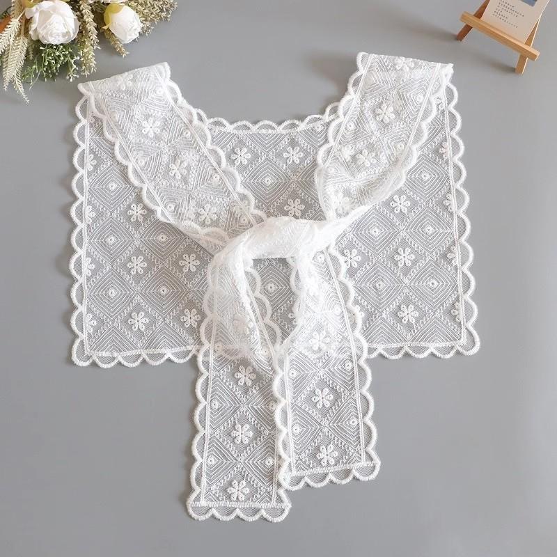 New Women Printed Shawl Fake Collar Detachable Big Lapel False Collar Shirt Kragen Sahte Yaka Kraagje for Clothing Accessories
